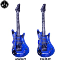 Inflatable Guitar 35inch Rock Star Guitar Reusable Inflatable Guitar Toys Balloons 80s 90s Themed Kids Birthday Party Decoration
