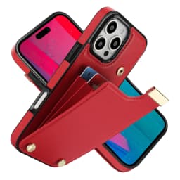 Shockproof Leather Card Holder Wallet Case For iPhone 16 Pro Max 15 14 13 12 11 XR 17 Air, Flip Cards Pocket Phone Cover Funda
