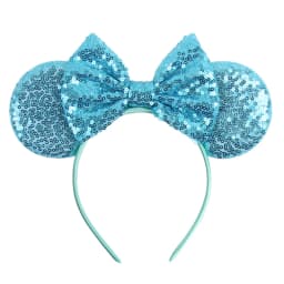 Cute Women Mouse Ears Leopard Print Headbands for Girls Baby Women Sequins 5"Bows Hair Accessories Adults Hairbands Kids Gift