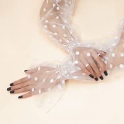 Summer Sunscreen Sleeves Shade for Women Polka Dot Lace UV Thin Breathable Oversleeves Cycling Driving Fingerless Sleeves