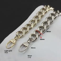 3 colors 22mm thick Aluminum chain Light weight bags strap bag parts DIY handles easy matching Accessory Handbag Straps Bag
