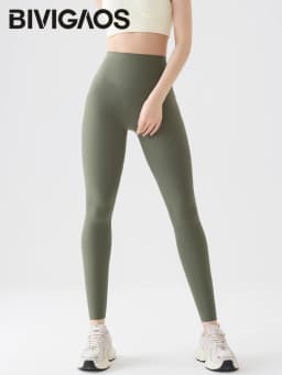 BIVIGAOS Spring Summer High Waist Thin Seamless Sharkskin Leggings Women Micro Pressure Breathable Sexy Tight Sport Yoga Legging