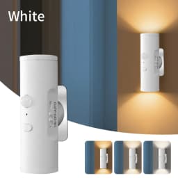 Human Body Sensor LED Night Light Double-head 3 Colors Wall Lamp Rechargeable Magnetic Ambient Light for Stairs Corridor Bedroom
