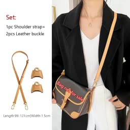 Cowhide Bag Strap For Lv Diane Bag,Shoulder Strap Bag Belt Crossbodybag Strap,genuine Leather Durable Bag Replacement Accessory