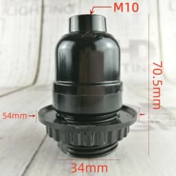 UL Bakelite Lamp Holder E26 Vintage Edison Spiral Bulb Base Zipper and Knob Switch Vintage Chandelier and Table Lamp Holder