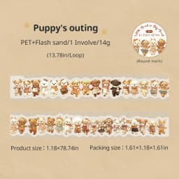 Journal GO 3cmx2m Cute Animals Tape Stickers for Collage Junk Journal Landscape Materials Journal Mobile Phone Laptop diy Decals