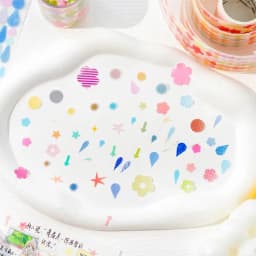 Journal GO 4.5x200cm Shining Geometry Masking Tape Stickers Glittering Art Decorative Tape Stickers for Journal Scrapbooking
