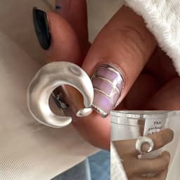 PANJBJ  925 Sterling Silver Double Layer Ring for Women Girl Gift Geometry Hollowing Out Minimalism Fashion Jewelry Wholesale
