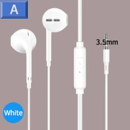 3.5mm Wired Headphones In Ear Headset Wired Earphones with Microphone Stereo Earbuds Sports for Samsung Huawei Xiaomi Phones MP3