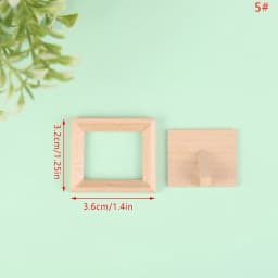 1Pc 1/12 Dollhouse Miniature Wood Photo Frame Simulation Furniture Model Accessories Doll House Decoration