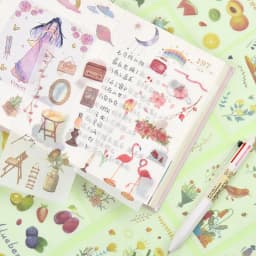 6 sheets/pack Cute Stickers Flower Cat Butterfly Washi Paper Stickers Pack Scrapbooking Supplies Japanese Kawaii Stationery
