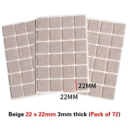 3-72Pcs Felt Chair Leg Pads 3mm Thick Floor Scratch Protector Mat Mute Non-slip Self Adhesive DIY Furniture Accessories