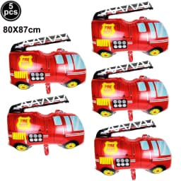 Jumbo Fireman Sam Balloons Fire Truck Foil Ballons Firefighter Themed Birthday Party Decortions Baby Shower Fire Engine Ballons