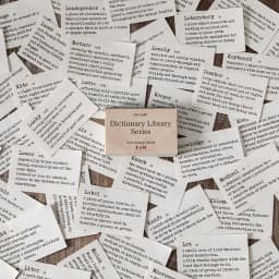 100Pcs Vintage Dictionary Library Series Word Label Craft Paper Memo Pad Junk Journal Diary Album Scrapbooking Material Paper