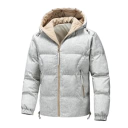 Autumn Winter Solid Puffer Jacket Men's Thick Warm Casual Outerwear