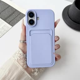 Classic Frosted Solid Colours Card Case For iPhone 17 Pro Max 16 15 14 13 12 11 Pro Max Mini Plus Silicone Drop-proof Soft Cover