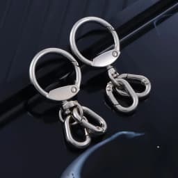 2 PCS Swivel Clasp Clip, Metal Lobster Claw Clasps, Swivel Clasp with Key Rings for Keychain Making, DIY Crafts