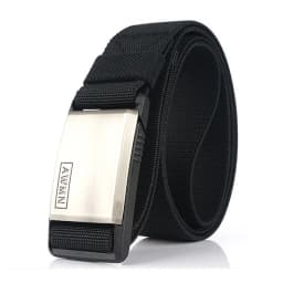 KOLBER Magnetic Elastic Belt for Men Quick Release Silver Buckle Casual belt Male Adjustable Stretch Waistband Hiking Girdle