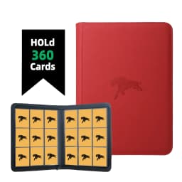 360 Cards Trading Card Binder 9-Pocket PU Leather Album, Portable Card Holder for TCG Game Cards Sports Cards, Collector Album