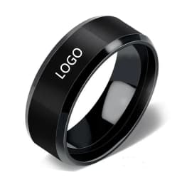 2MM Thin Rose Gold Anti-Allergy Smooth Simple Stainless Steel Wedding Rings for Women Charm Jewelry Valentine's Day Present