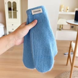 27CM Long Imitation Rabbit Hair Thickened Knitted Yarn Gloves Women Winter Keep Warm Cute Lovely Multicolor Elasticity Mittens
