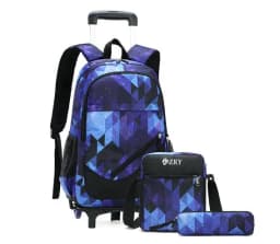 Boys kids school wheeled backpack bag children school backpack on wheels teenager boys school trolley bag with wheels for boys