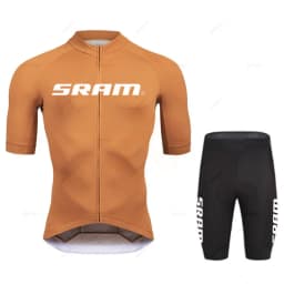 2027 Sram Pro Cycling Jersey Sets Men Bib Shorts Bicycle Short Sleeve Bicicleta Clothing Bike Maillot Ciclismo Hombre Black Sets