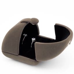 Special Design Velvet Wedding Double Ring Pendant Box Good Quality Jewelry Display Gift Case