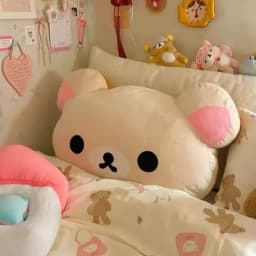 Rilakkuma Plush Pillow Soft Stuffed Animal Comfortable Sleeping Cushion For Bedroom Sofa Dormitory Kids Adults