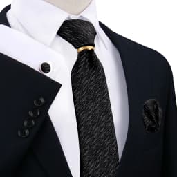 Necktie Ring For Men Luxury Tie Handkerchief Cufflinks With Gold Metal Ring Suit Paisley Red Tie For Wedding 8cm Man Accessories