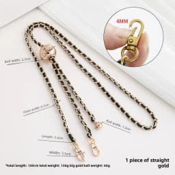 Bag Extension Strap For Women Bag Adjustable Leather Chain Shoulder Strap Modification Small Golden Ball Chain Accessories