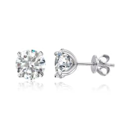 Smyoue 18k Plated 0.2-2ct Moissanite Stud Earrings for Women Solid 925 Sterling Silver Lab Diamond Screw Back Ear Stud Jewelry