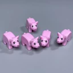 MOC City Animals Building Block Model Farm Ranch Scene Accessories Goat Wolf Pig Owl Flamingo Parrot Bird Zoo Kids Brick Toy T04