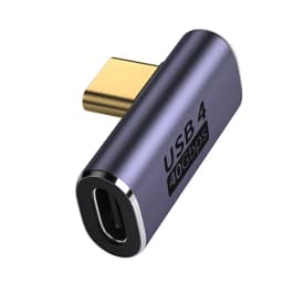 NNBILI USB4.0 40Gbps OTG Type C 90 Degree 100W 5A USB C to Type C Fast Charging Converter USB C Data Adapter For Macbook 8K60HZ