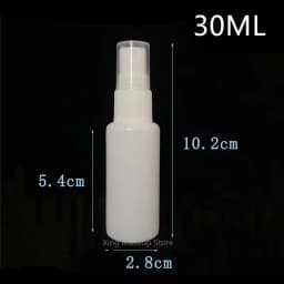 50PCS 10/20/30/50/100ml White PE Plastic Refillable Bottles Fine Mist Perfume Atomizer Mini Empty Spray Bottle Alcohol Bottle