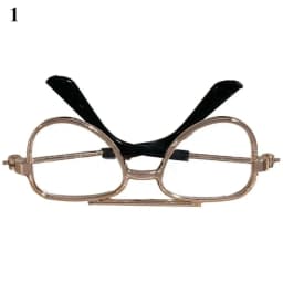 Fashion Double Beam Doll Glasses For 1/3 1/4 BJD Dolls Accessories Vintage Miniature Pilot Glasses 10CM Plush Doll Eyeglasses