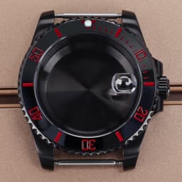PVD Black NH35 40mm Men's Watch Case Sapphire For SUB Seiko NH35 NH36 NH38 NH34 Miyota 8215 ETA 2824 Movement Yacht-Master 20ATM