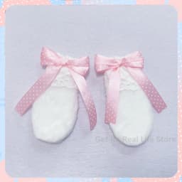 Italife Fluffy fur Ears with Bow for Itabag Decoration Women Kawaii Pink Blue 15cm Ear Hanger Buckles Ita bag Accessories H353