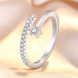 Original 925 Sterling Silver Ring High Quality Adjustable Opening AAA Zircon for Women Wedding Fine Fashion Jewelry Gift