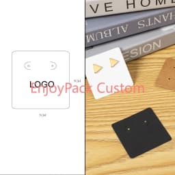 100Pieces Customize Personalize Logo Print Paper Jewelry Thank You Necklace Earring Holder Cards Packing Display Stand Wholesale