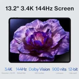 Global Version OnePlus Pad 3 13.2inches Tablet 144Hz Screen 12140mAh Snapdragon 8 Battery 13MP Rear Camera 8 Speakers 80W Charge