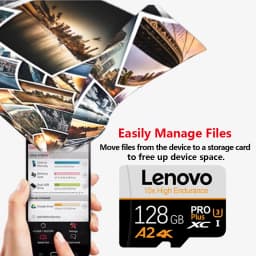Lenovo High Speed SD Memory Card 512GB 4K Full HD Micro Video Card Compatible with Phone GoPro Action Camera 128GB 256GB SD Card