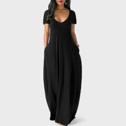 Summer Sexy Women Solid Color Boho Maxi Club Dress Casual Long Dress Party Infinity Robe Longue Femme