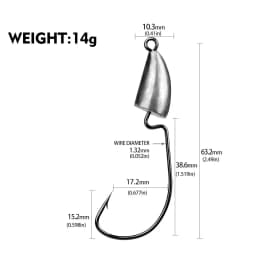 Crank Jig Head Hook 1.75g 2.5g 3.5g 5g 7g 10g 14g Fishing Hook Jigging Lure Hard Bait Soft Worm Fishhook Jig Hook For Fishing