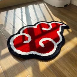 Naruto Akatsuki Plush Carpet Imitation Cashmere Flocking 3D Irregular Door Mat Absorbent Quick Drying Anti Slip Ornaments