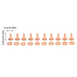10sets Rivet Fixed Copper Rivet For Leather With Burrs Washers For DIY Rivet Fixed DIY Vintage Leather Goods