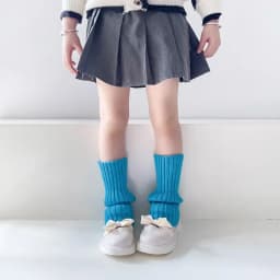 Autumn Solid Color Leg Warmers Middle Tube Socks Knitted Y2K Lolita Style Mid-Calf Socks for Children Girl