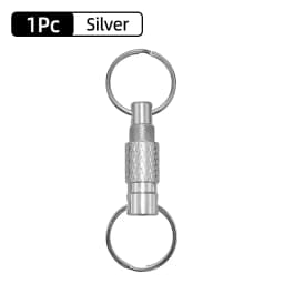 Dual Split Detachable Keychains Key Ring Quick Release Portable Metal Key Holder For Handy Outdoor Tool Accessories Mini Buckle