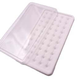 50 Girds Diamond Storage Box Gemstone Jewelry Display Case Show Store Bare Stone Packaging Holder Tray with Lid White Black