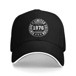 Born in 1976 vintage age 50 years old funny 50th birthday Accessories Men Women Baseball Caps Dad Hat Classic Travel Headwear